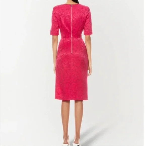 ALICE + OLIVIA Stella Cutout Midi Dress in Pink Size 2 - Picture 6 of 15